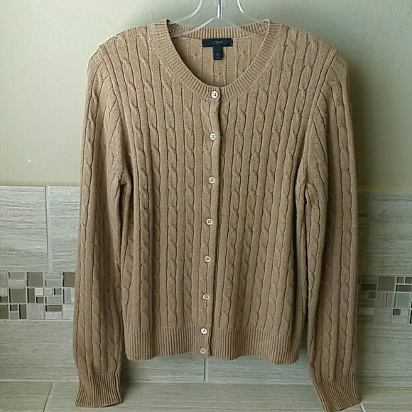 Cambridge merino wool cable cardigan sweater - Picture 2 of 6